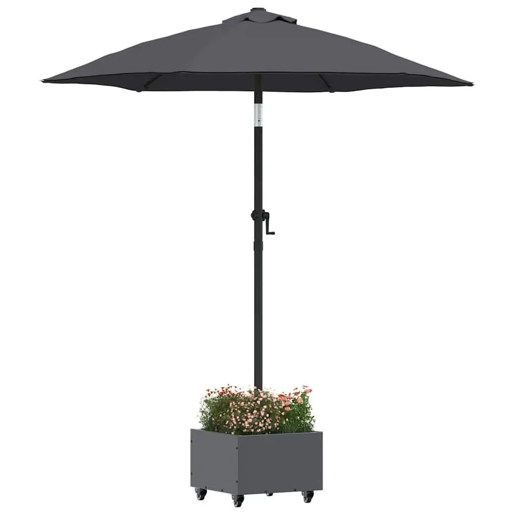 Parasol Base Steel 45cm Anthracite Manual Adjustment Outdoor Umbrella Stand