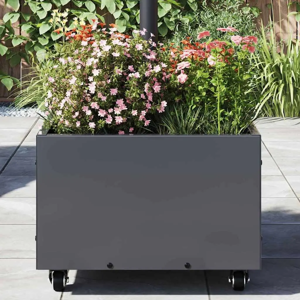 Parasol Base Steel 45cm Anthracite Manual Adjustment Outdoor Umbrella Stand