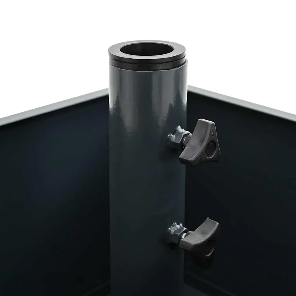 Parasol Base Steel 45cm Anthracite Manual Adjustment Outdoor Umbrella Stand