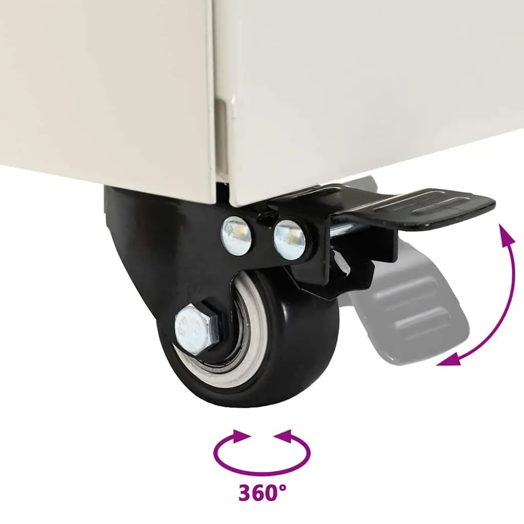 Outdoor Umbrella Stand Steel White 45x45x45cm Manual Adjustable Parasol Base With 360 Degree Rotation