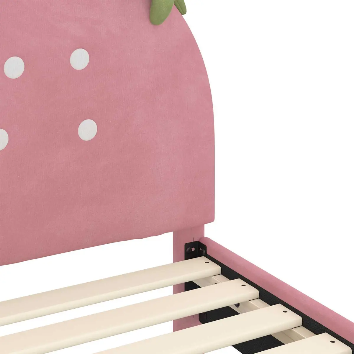 Kids Bed Frame Engineered Wood and Velvet 90 x 190 cm Pink
