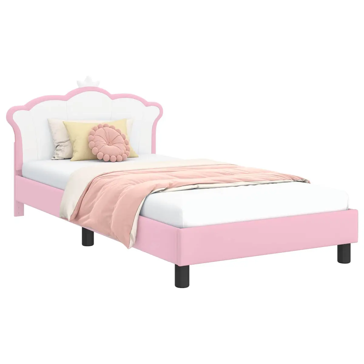 Kids Bed Frame in Pink with Easy Assembly
