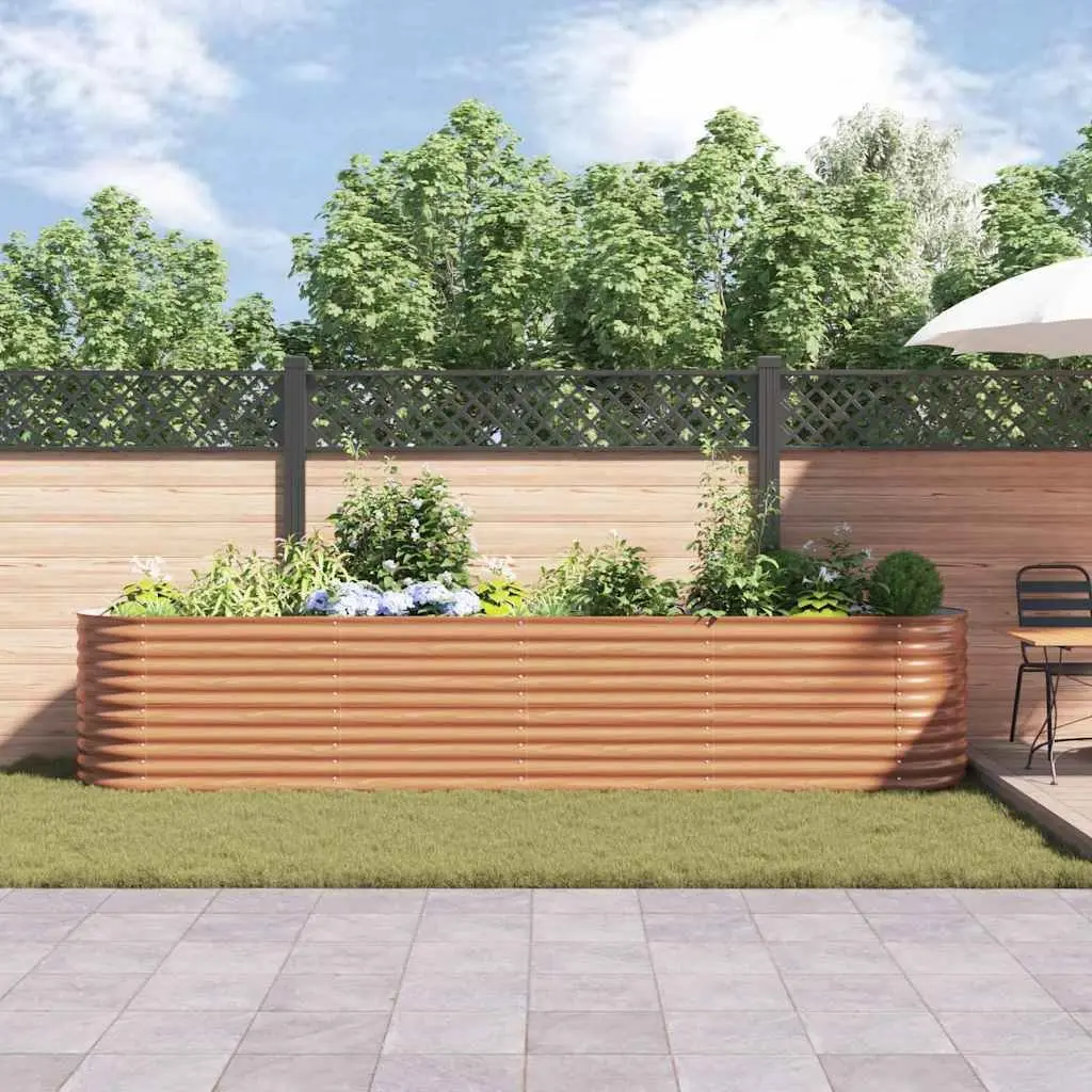 Raised Bed Planter 400x80x81cm Steel Garden Outdoor Minimalist Modern Design