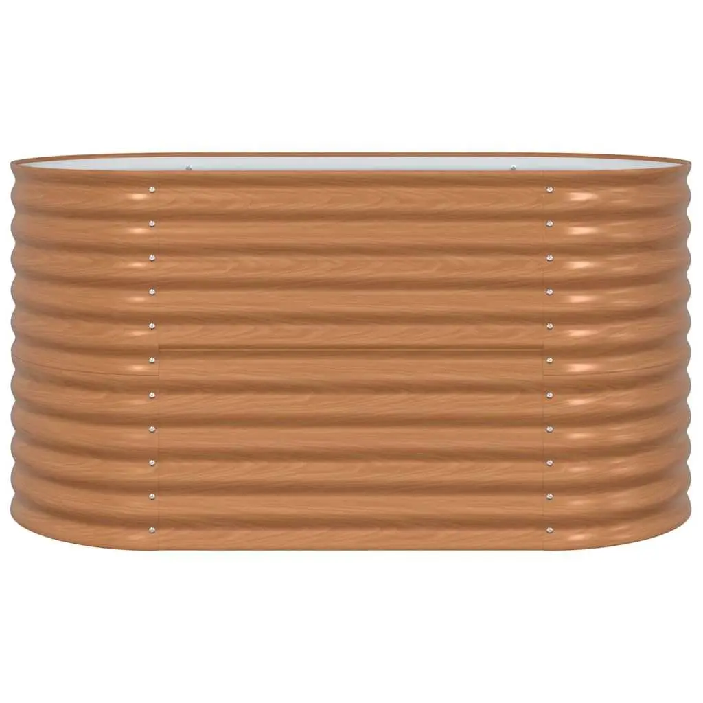 Raised Garden Bed 160x80x81cm Brown Steel Outdoor Planter Box Minimalist Design