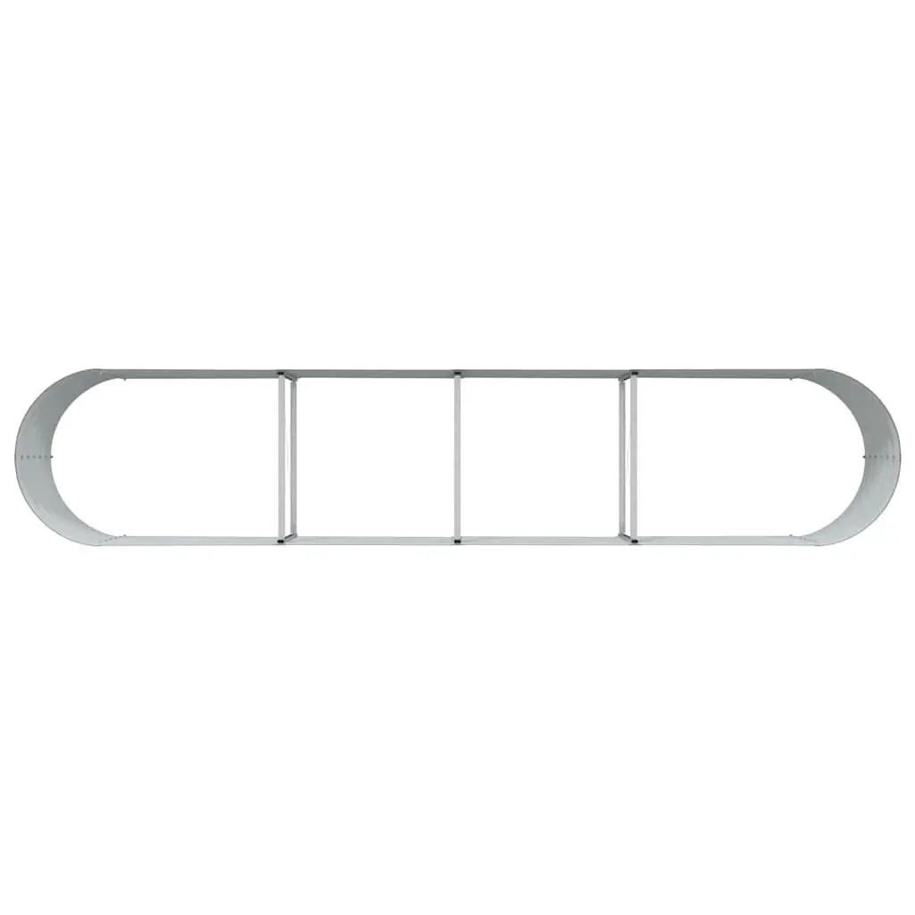 Raised Bed Garden Planter Steel 400x80x44cm Brown Outdoor Vegetable Herb Flower