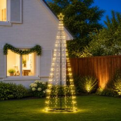 LED Christmas Tree Warm White 100.5cm Tall Indoor Outdoor Holiday Decoration 8