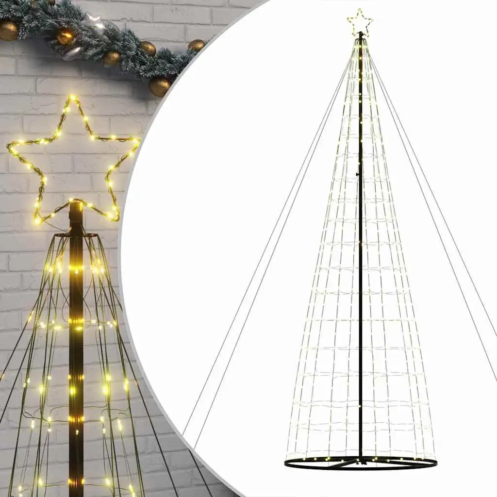 LED Christmas Tree Warm White 160x160x503cm Festive Decoration Indoor Outdoor