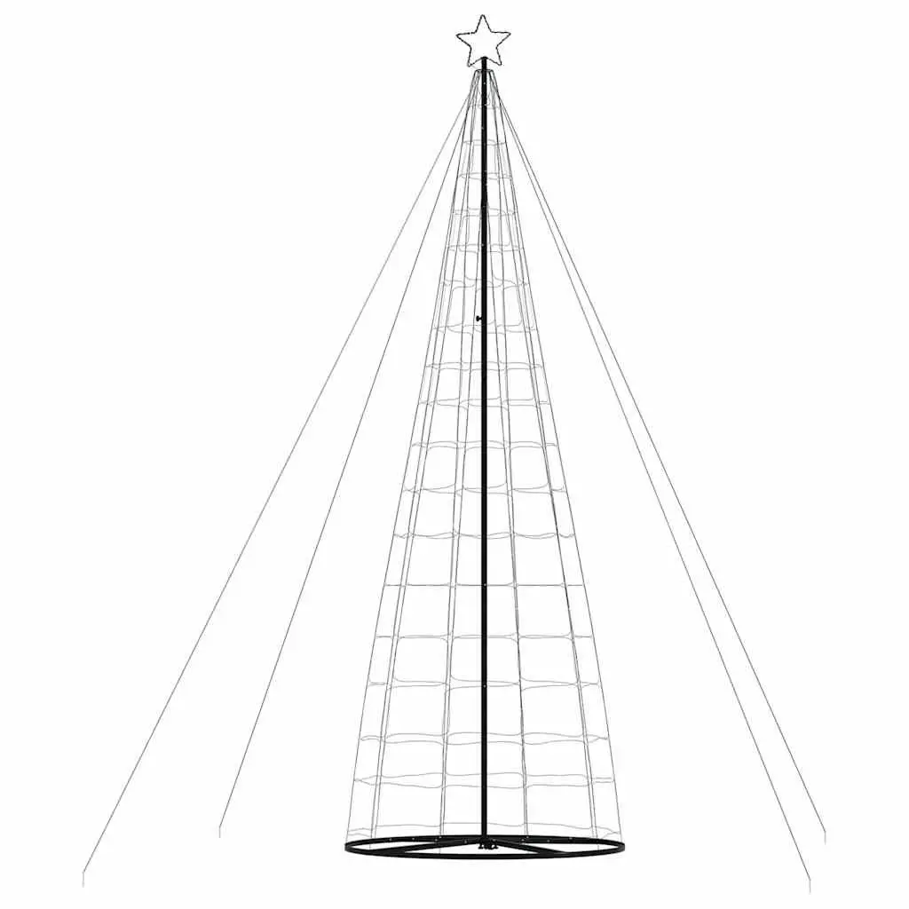 LED Christmas Tree Warm White 160x160x503cm Festive Decoration Indoor Outdoor