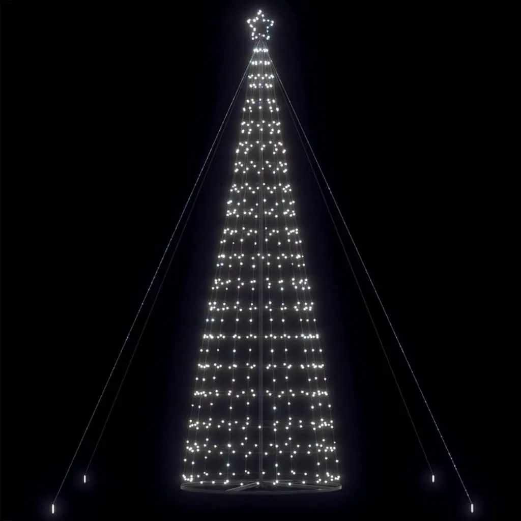 LED Christmas Tree Iron Construction 160x160x503cm Cool White Eight Flash Modes Indoor Outdoor Holiday Decoration