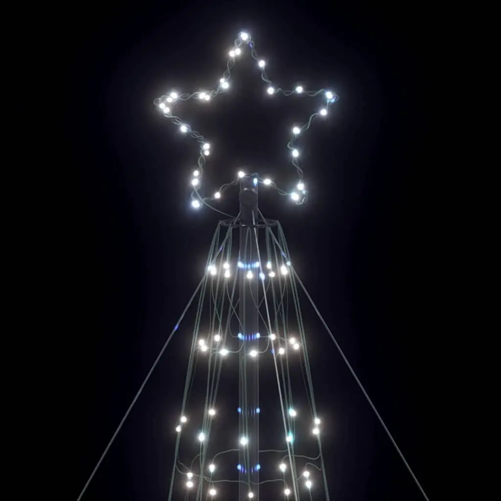 LED Christmas Tree Iron Construction 160x160x503cm Cool White Eight Flash Modes Indoor Outdoor Holiday Decoration