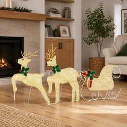 3-Piece LED Reindeer Set for Home and Garden