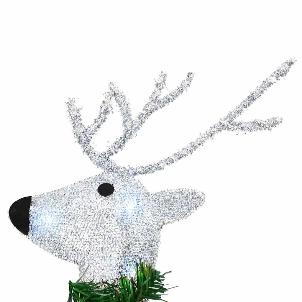 LED Reindeer Decorations Art Deco Cold White 2 Piece Indoor Outdoor Holiday Ornaments