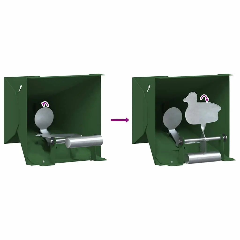 Shooting Target Steel Green 14x14x19cm Compact Indoor Outdoor Pellet Trap