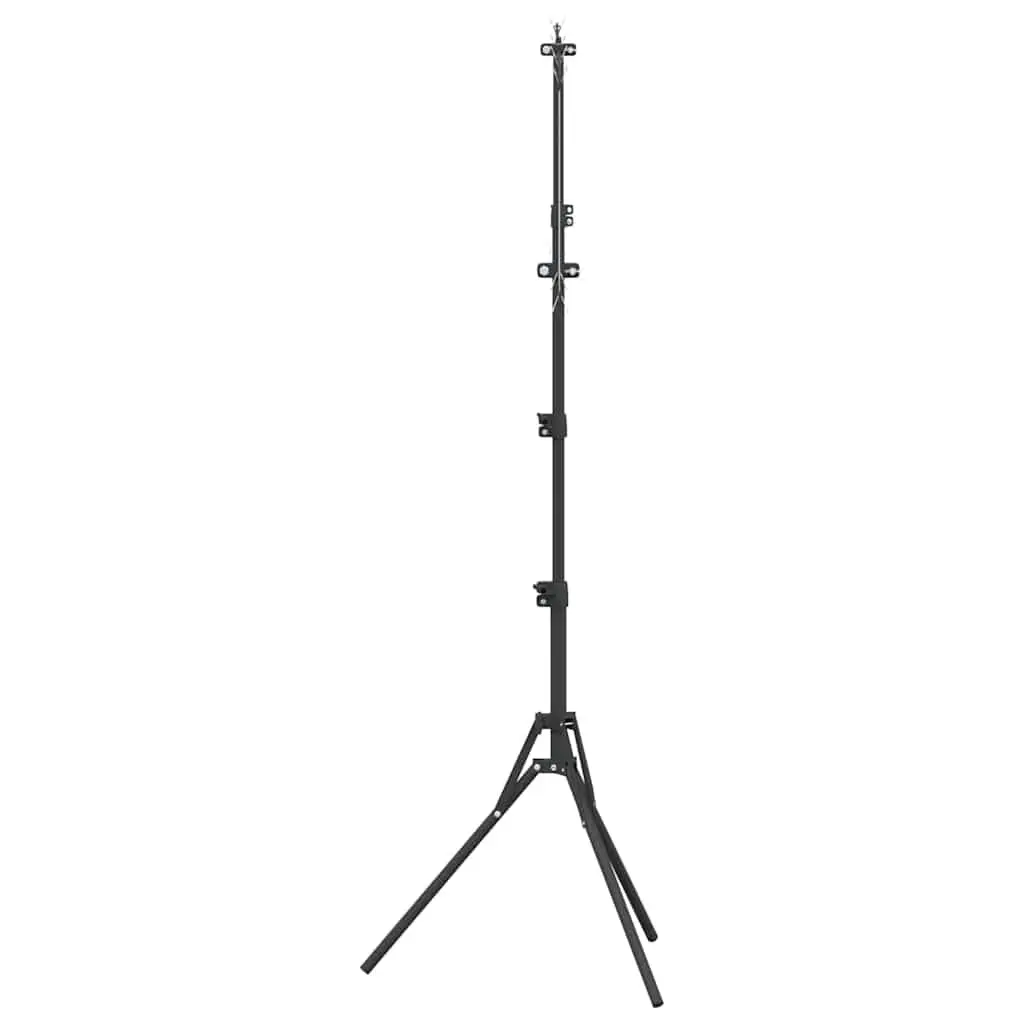 Folding Metal Target Stand Adjustable Height Black Outdoor Shooting Range