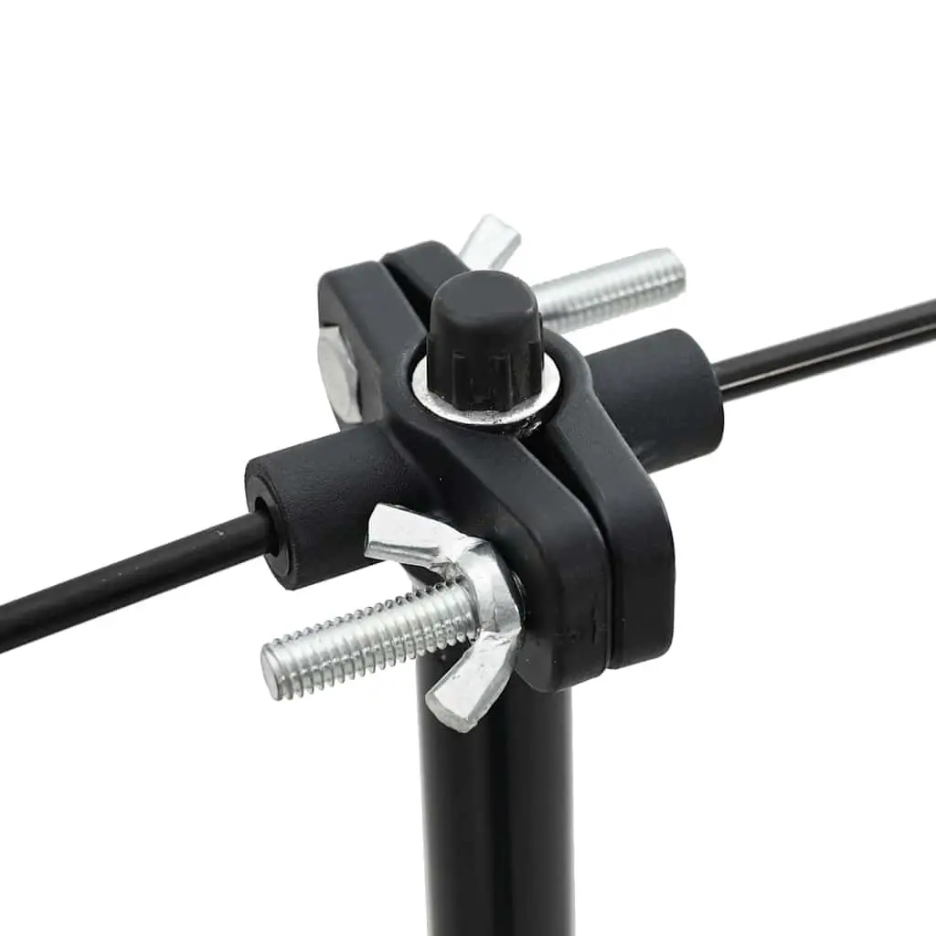 Folding Metal Target Stand Adjustable Height Black Outdoor Shooting Range
