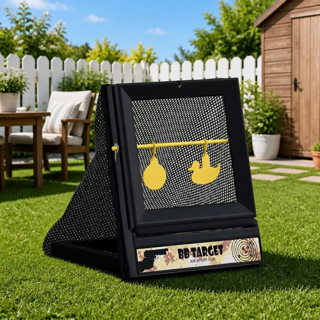 Airsoft Target Plastic Compact Indoor Outdoor Black