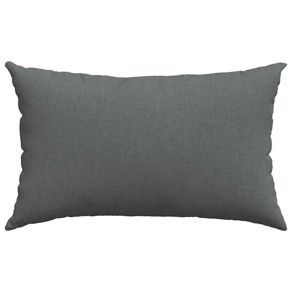 Sofa Pillows Polyester Filling Removable Cover 50 x 30 cm Dark Grey 2 pcs