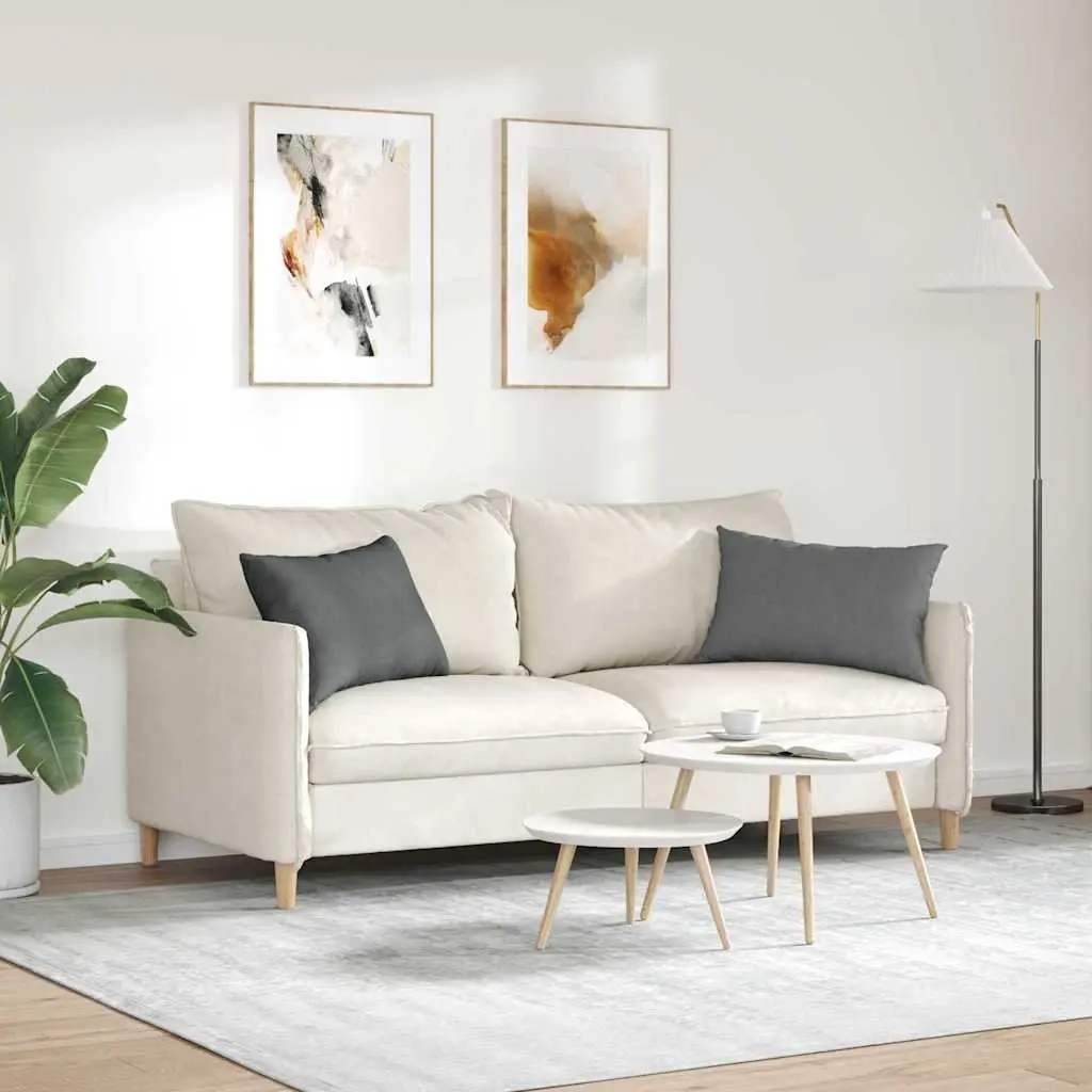 Sofa Pillows Grey 60 x 40 cm 2 Pieces Modern Cushions