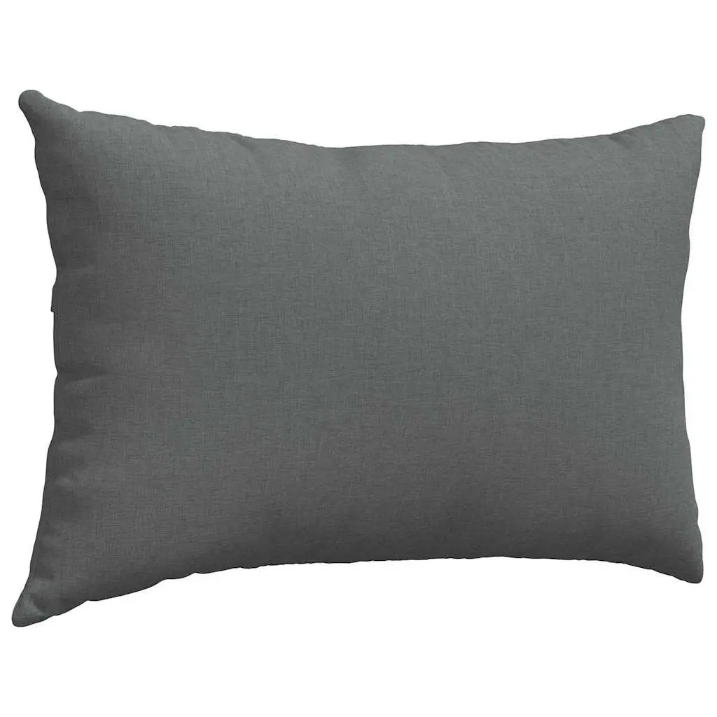 Sofa Pillows Grey 60 x 40 cm 2 Pieces Modern Cushions