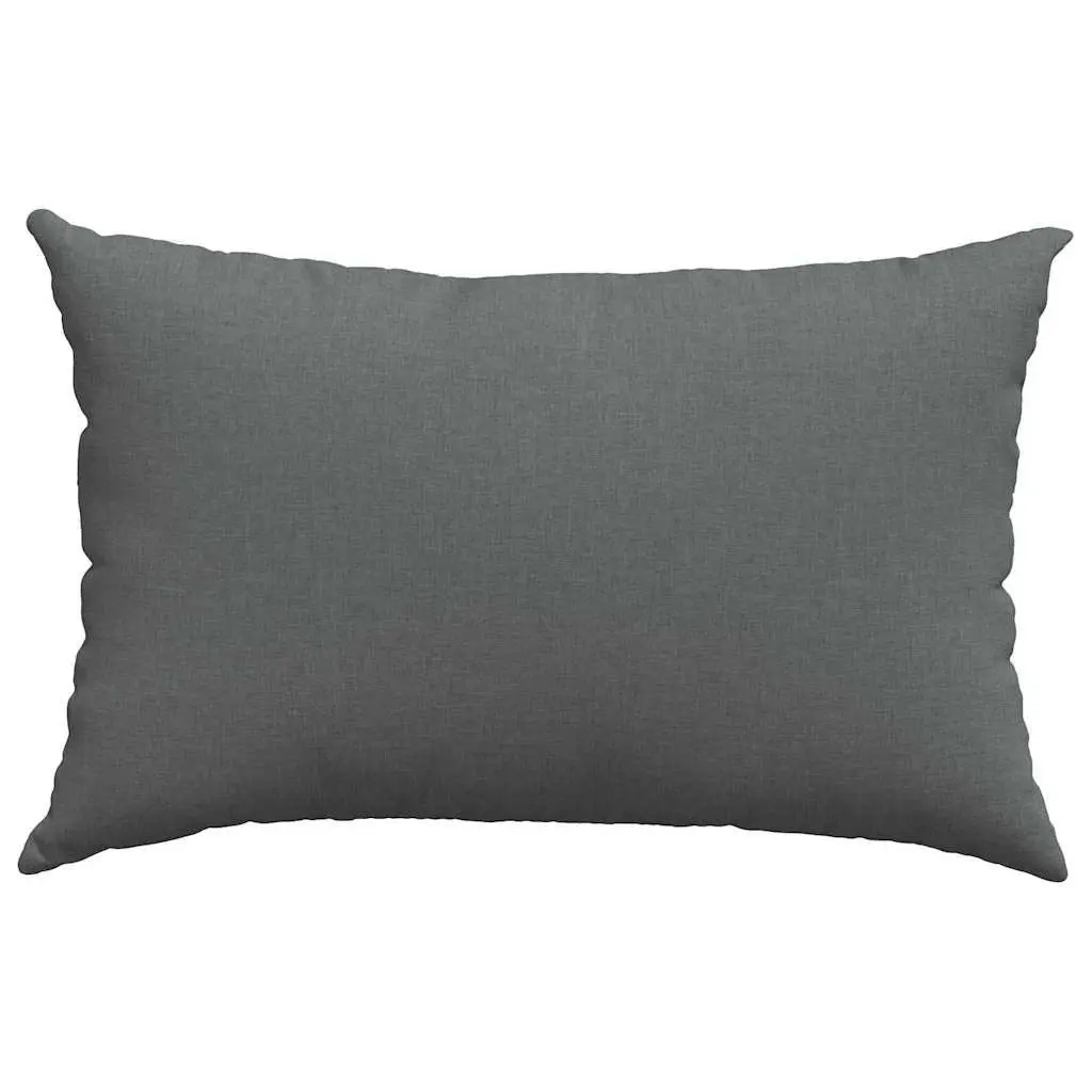 Sofa Pillows Grey 60 x 40 cm 2 Pieces Modern Cushions