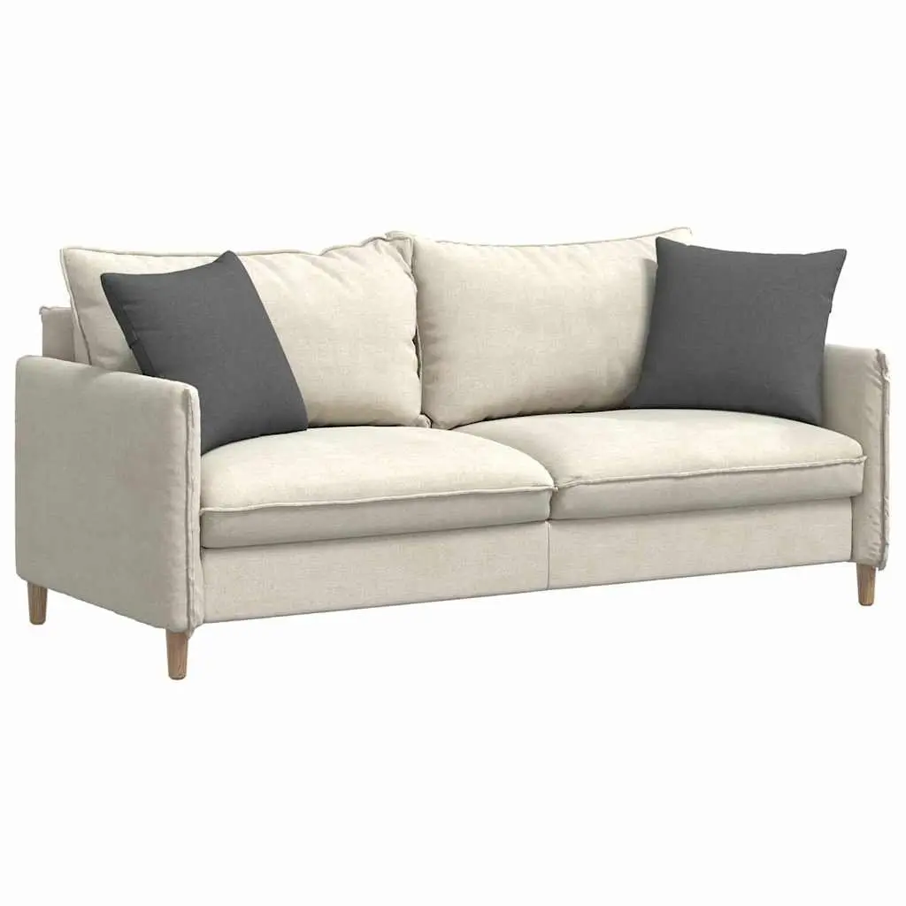 Sofa Cushions Grey Fabric 45x45cm Modern Indoor Decorative Pillows 2 Pieces