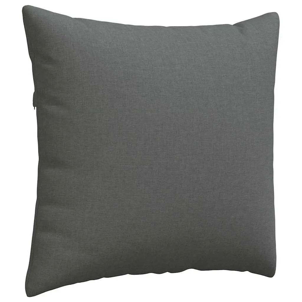 Sofa Cushions Grey Fabric 45x45cm Modern Indoor Decorative Pillows 2 Pieces