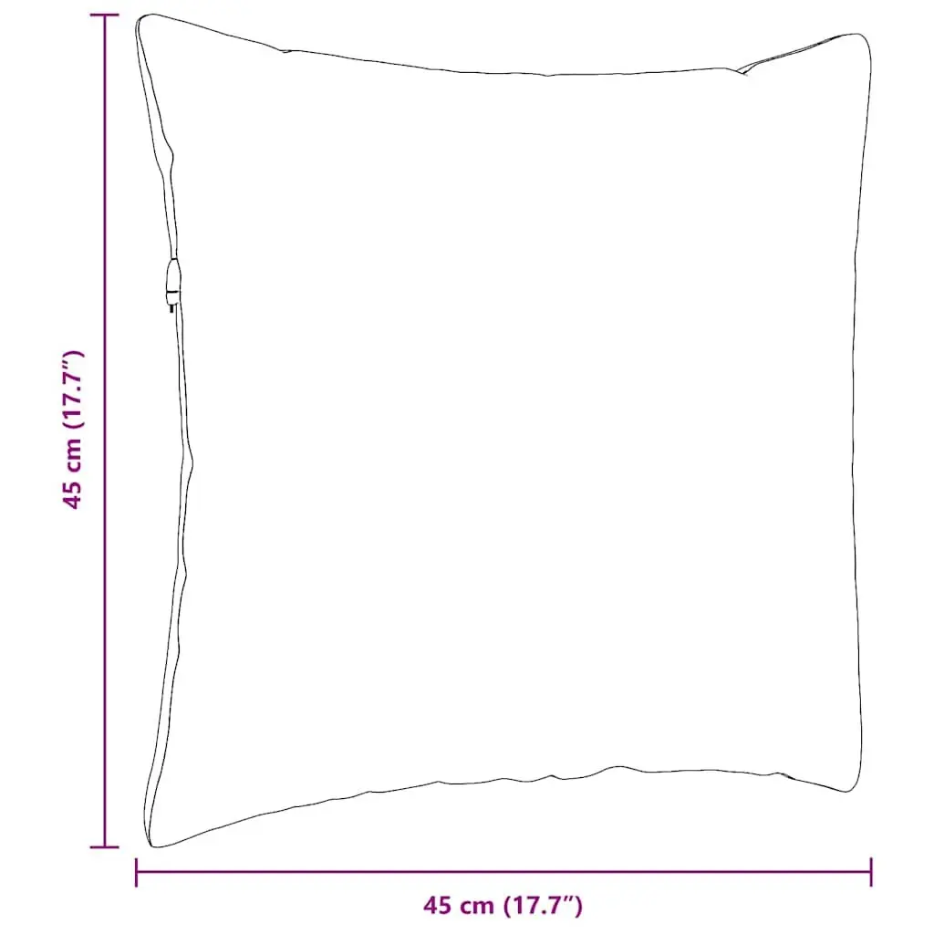 Sofa Cushions Grey Fabric 45x45cm Modern Indoor Decorative Pillows 2 Pieces