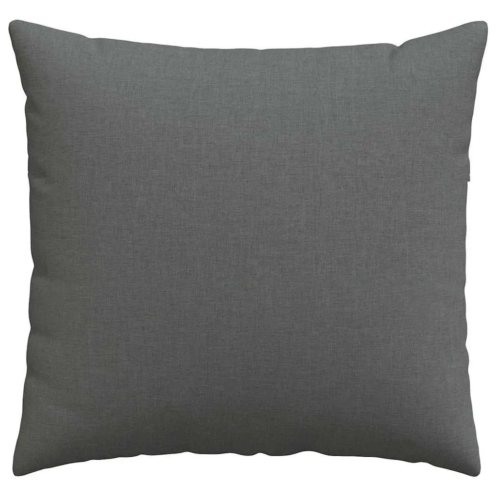 Indoor Cushions Soft Fabric Dark Grey 50x50cm Zipper Covers Set 2pc Sofa Pillows