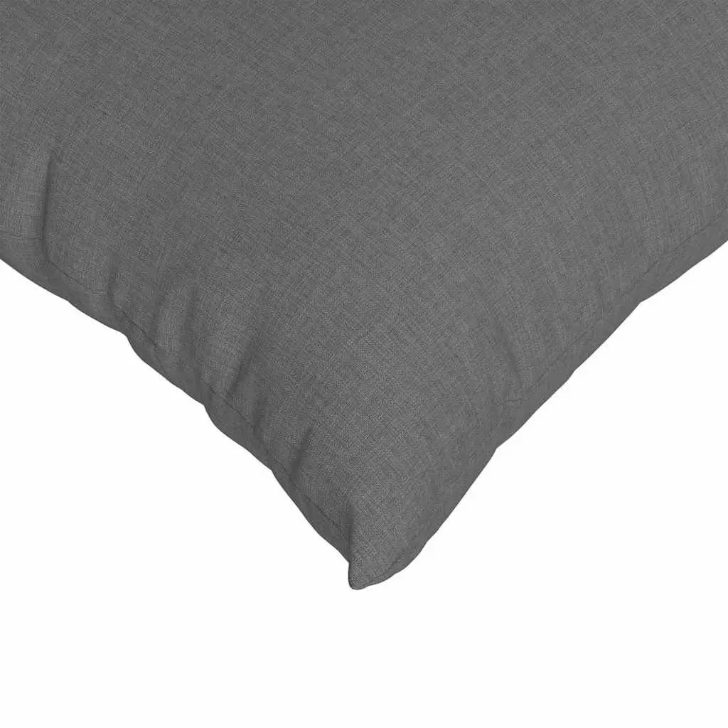 Indoor Cushions Soft Fabric Dark Grey 50x50cm Zipper Covers Set 2pc Sofa Pillows