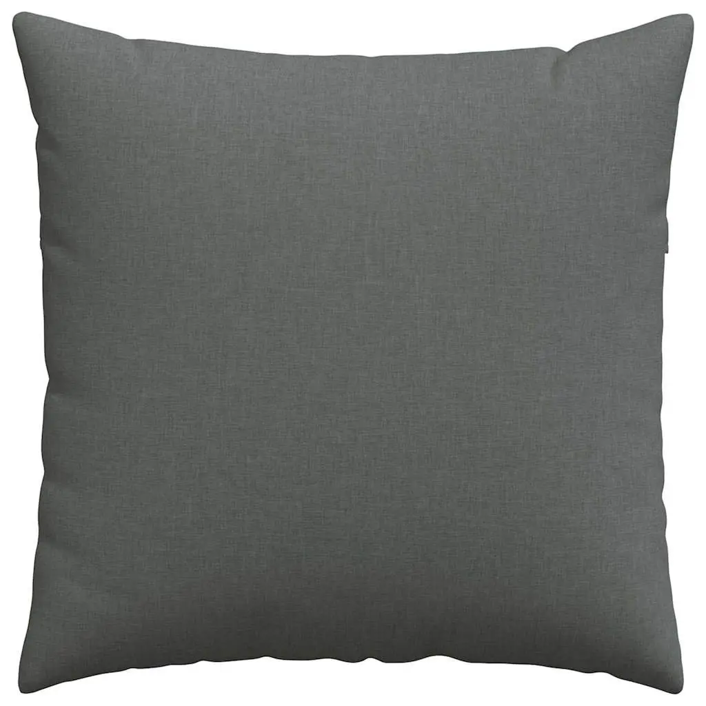Sofa Cushions 2 Pieces Dark Grey 60x60cm Soft Fabric Modern Decorative Pillows