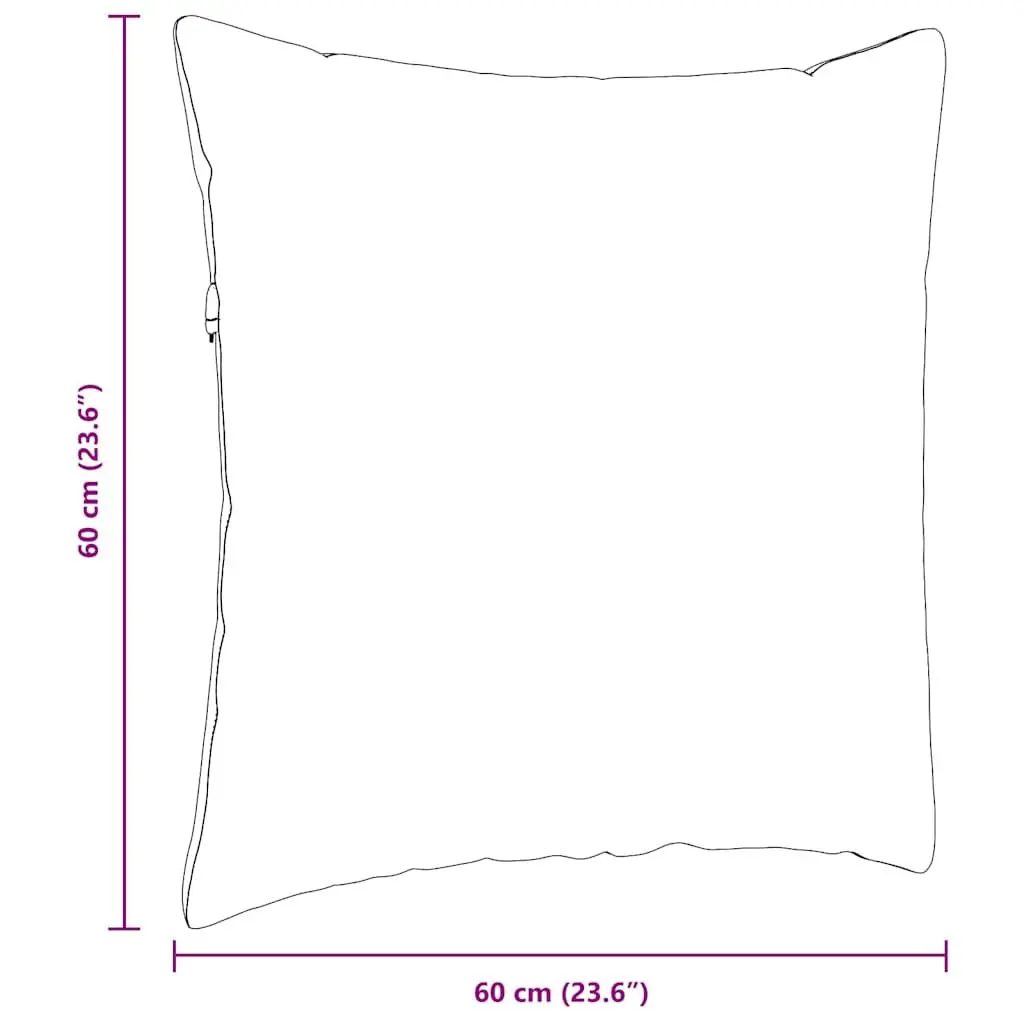 Sofa Cushions 2 Pieces Dark Grey 60x60cm Soft Fabric Modern Decorative Pillows