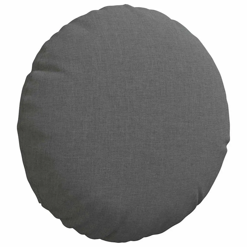 Seat Cushions Fabric Round 30cm Dark Grey 2 pcs Machine Washable