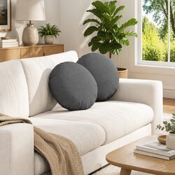 Practical Dark Grey Round Cushions for Your Home