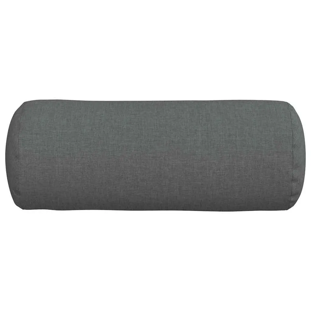 Bolster Pillows Polyester Fabric 15cm x 40cm Dark Grey 2 pcs