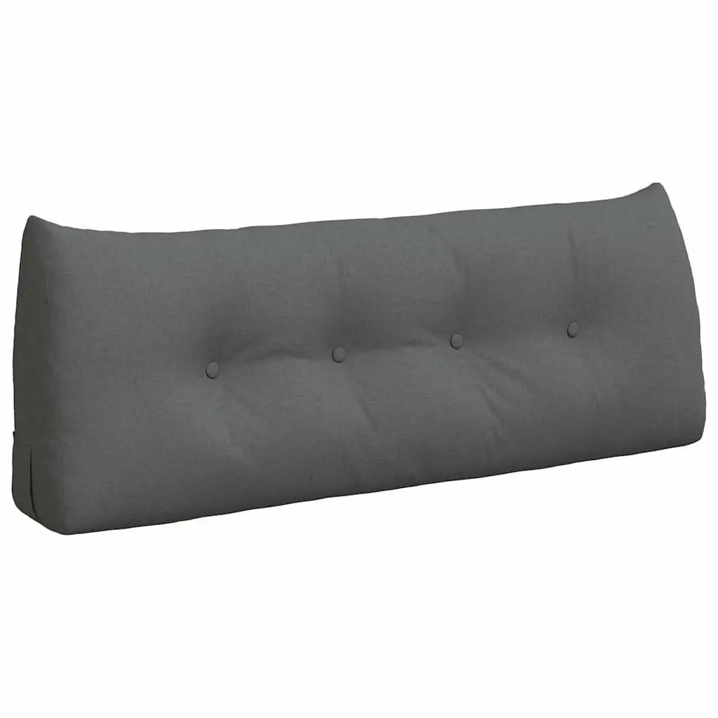 Back Pillow Ergonomic Soft Touch Velvety Dark Grey 120x24x50cm Support Cushion