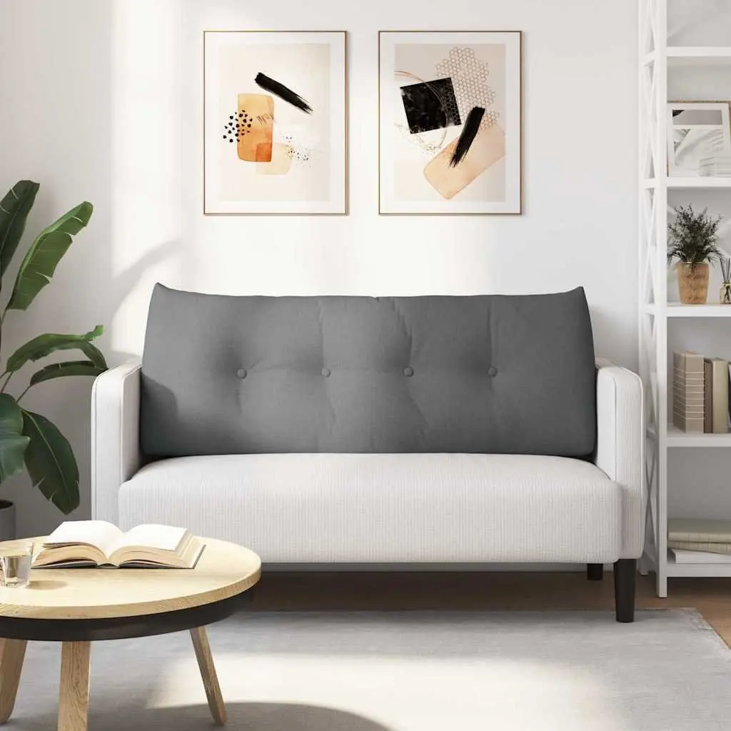 Back Pillow Ergonomic Soft Touch Velvety Dark Grey 120x24x50cm Support Cushion