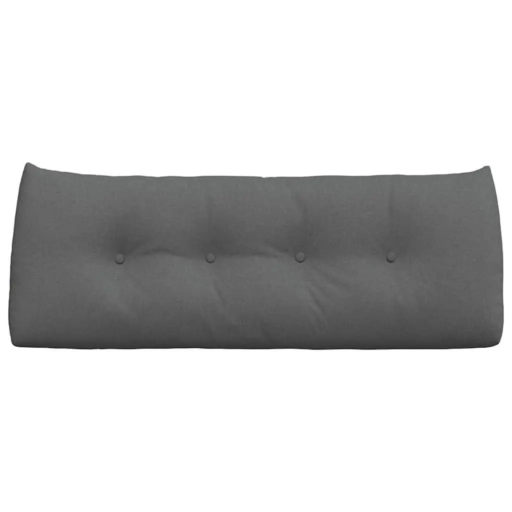 Back Pillow Ergonomic Soft Touch Velvety Dark Grey 120x24x50cm Support Cushion