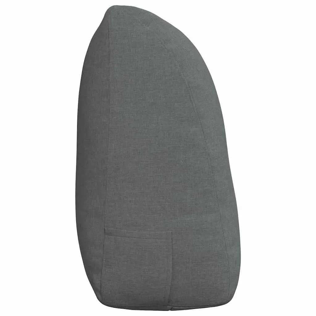 Back Pillow Ergonomic Soft Touch Velvety Dark Grey 120x24x50cm Support Cushion