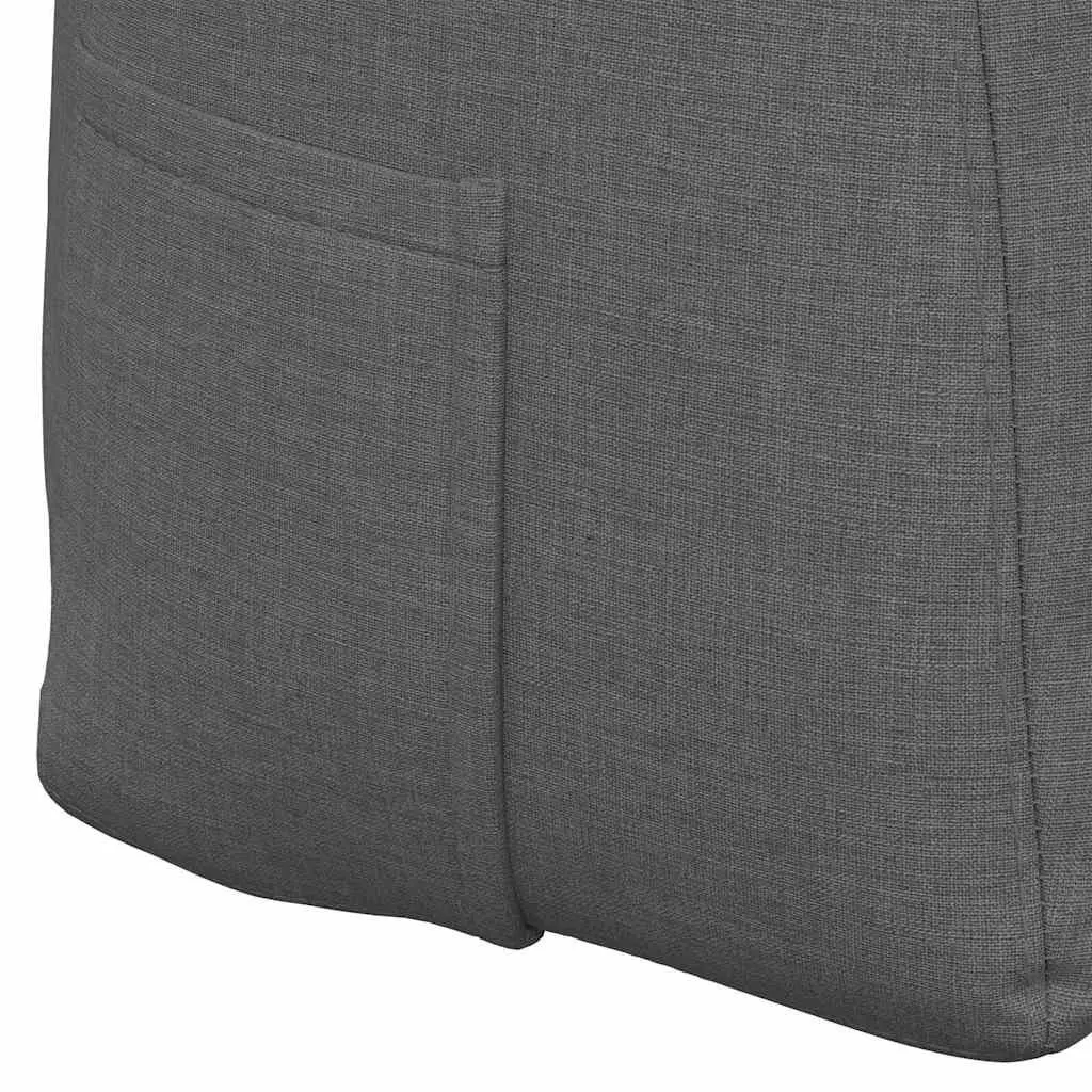 Back Pillow Ergonomic Soft Touch Velvety Dark Grey 120x24x50cm Support Cushion