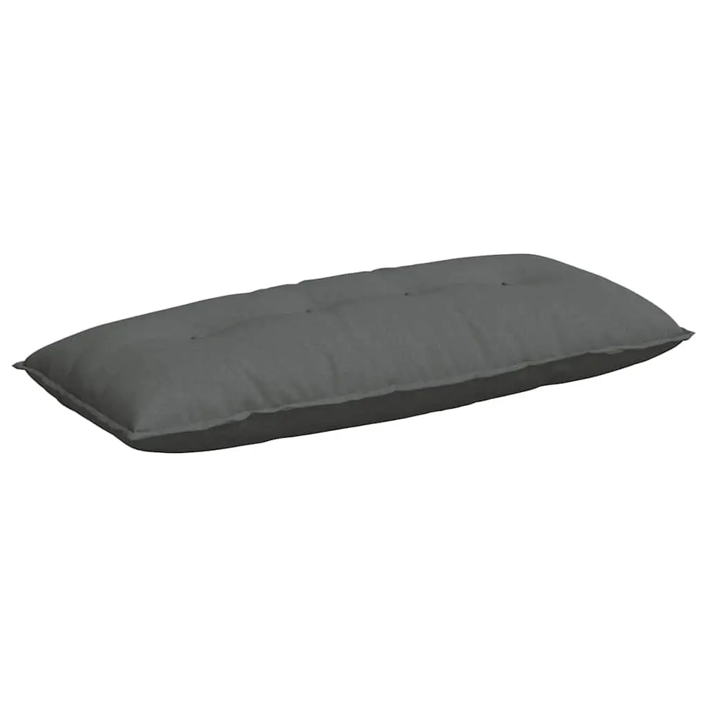 Back Cushion Indoor Lumbar Support Dark Grey 120x19x50cm Soft Fabric with Zipper Closure