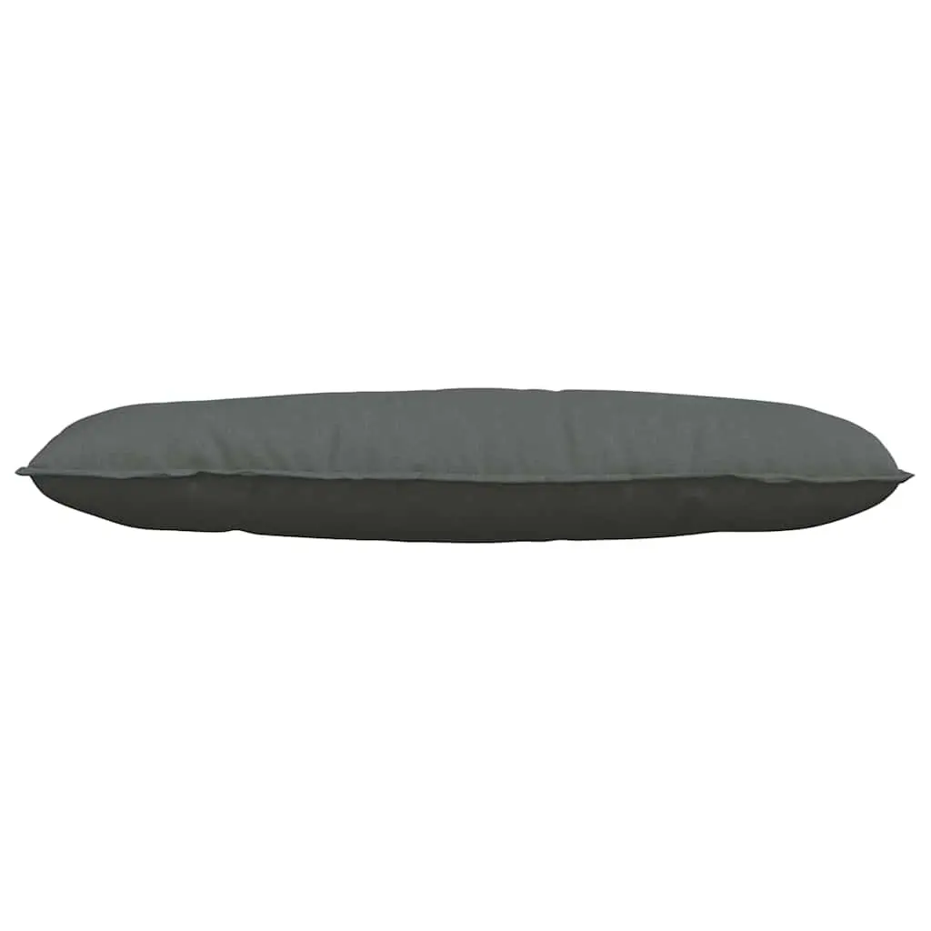 Back Cushion Indoor Lumbar Support Dark Grey 120x19x50cm Soft Fabric with Zipper Closure