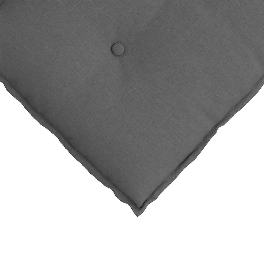 Back Cushion Indoor Lumbar Support Dark Grey 120x19x50cm Soft Fabric with Zipper Closure