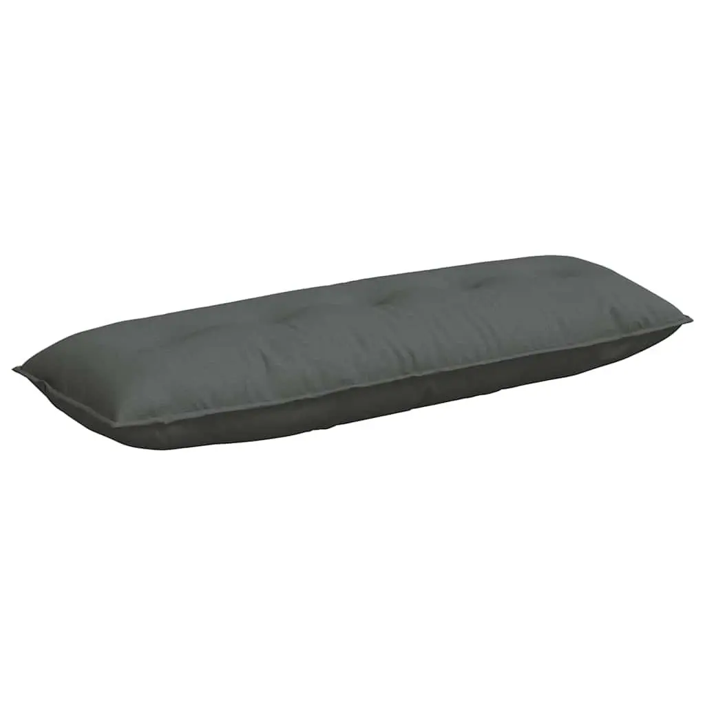 Back Pillow Fabric 140x19x50cm Dark Grey Indoor Home Decor Cushion Support Backrest
