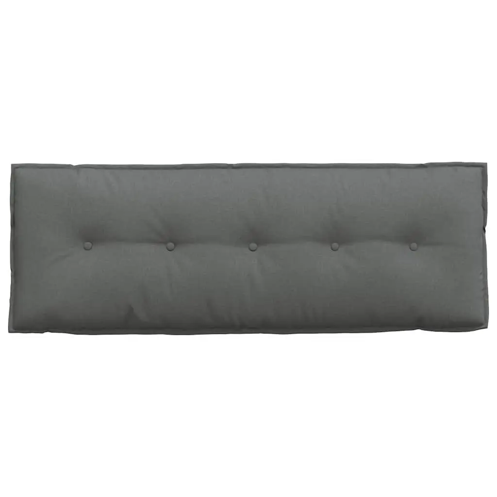 Back Pillow Fabric 140x19x50cm Dark Grey Indoor Home Decor Cushion Support Backrest