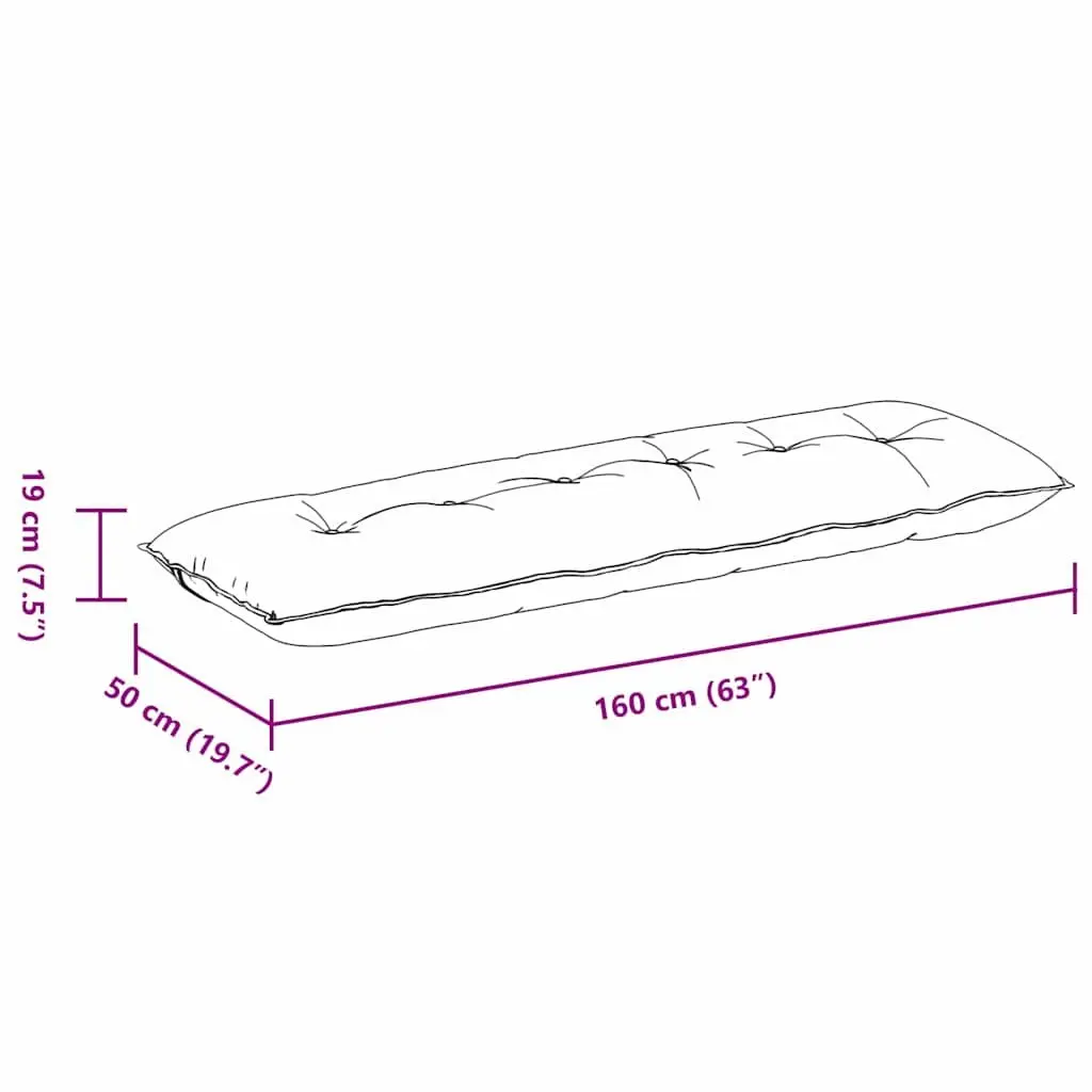 Back Pillow Polyester Fiberfill Indoor Support Cushion 160 x 19 x 50 cm Dark Grey