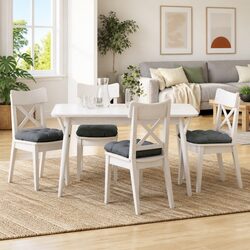 Real-Life Application of 4 Dark Grey Chair Cushions