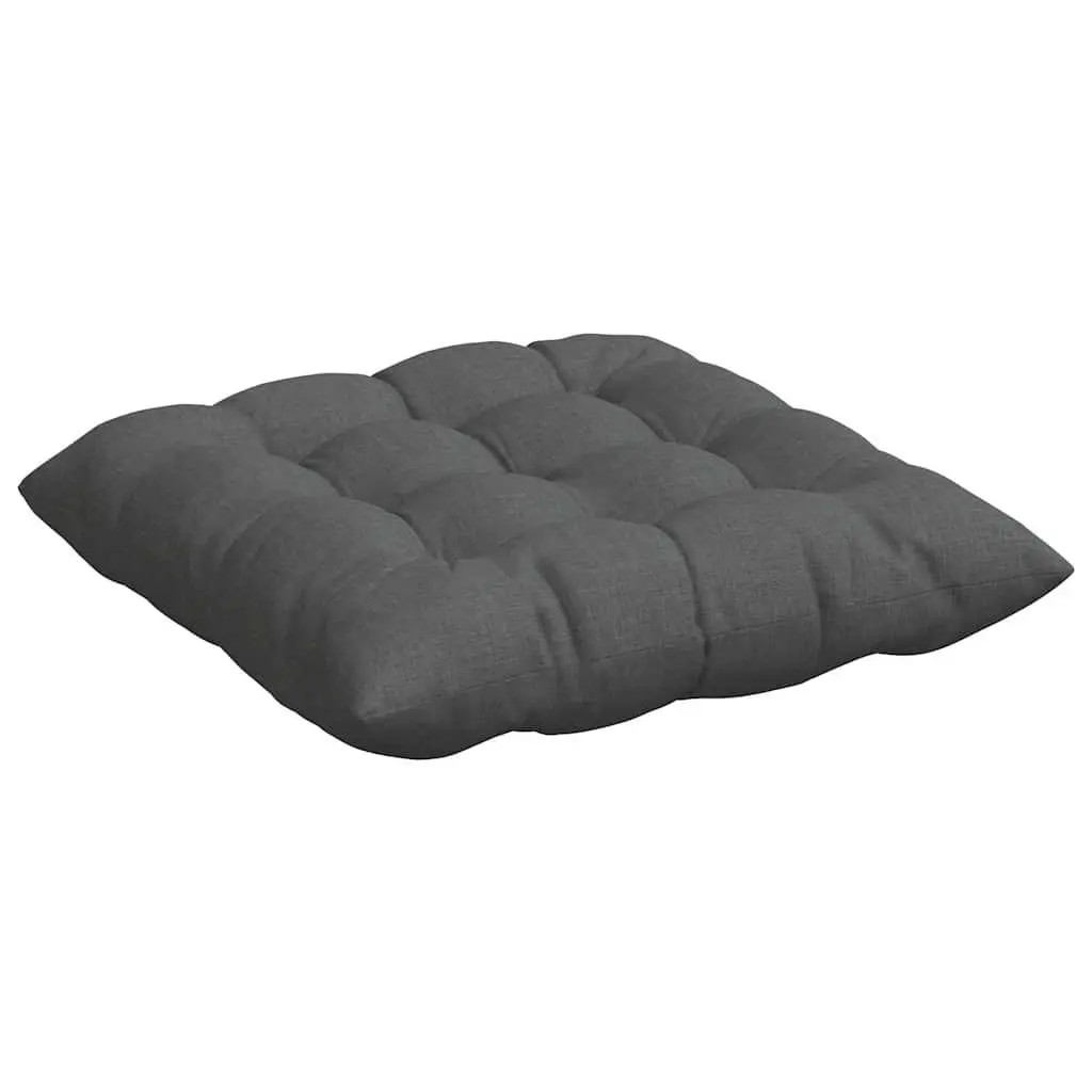 Seat Cushions Grey Square Soft Breathable Fabric 40x40x6cm 4 Pieces Indoor Home Decor