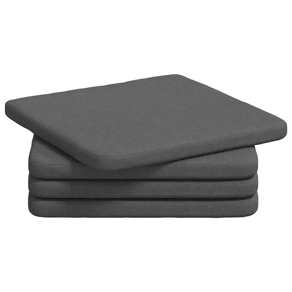 Seat Cushions Foam 40x40x3cm Dark Grey 4 pcs Indoor Chair Sofa Cushion Set