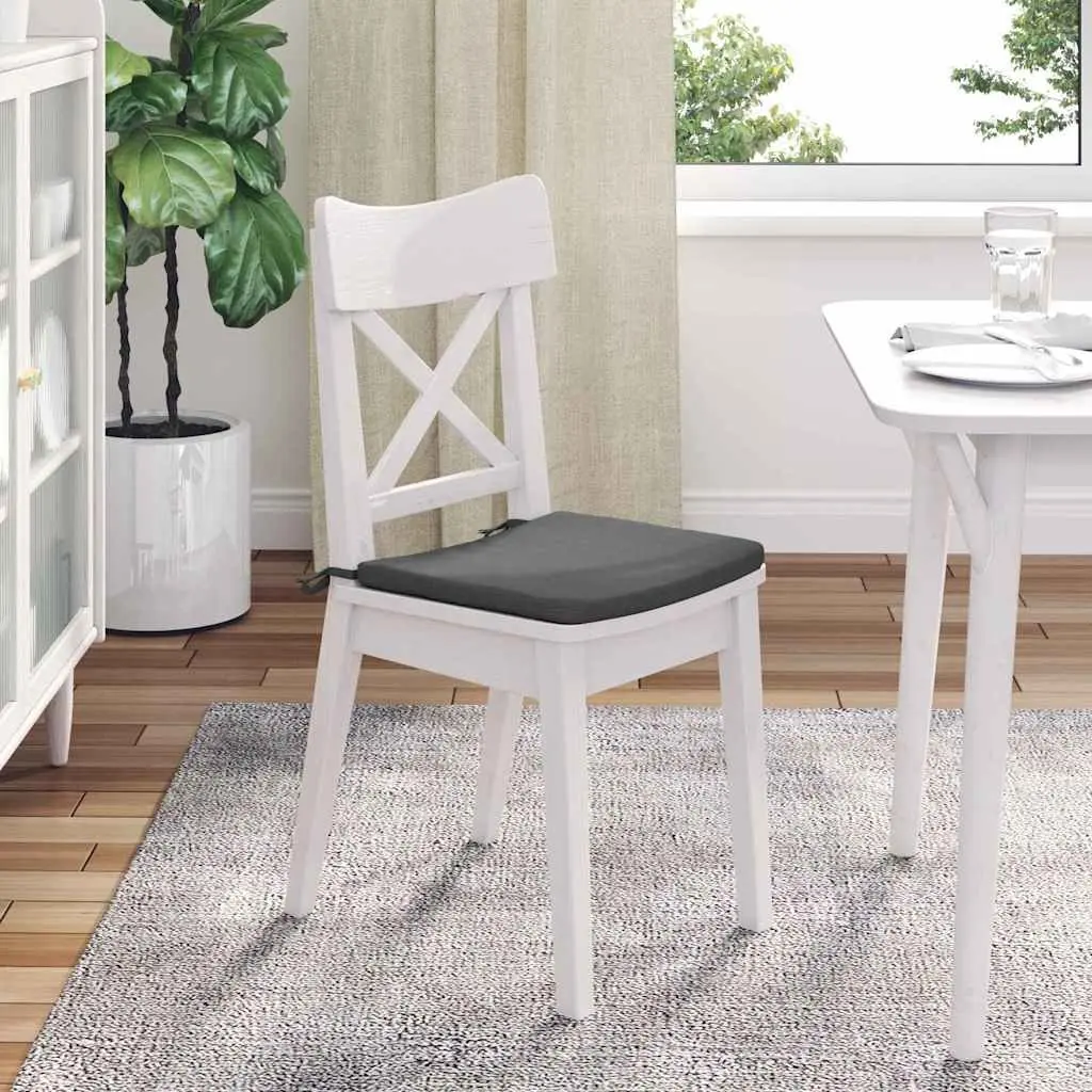 Seat Cushions Foam 40x40x3cm Dark Grey 4 pcs Indoor Chair Sofa Cushion Set