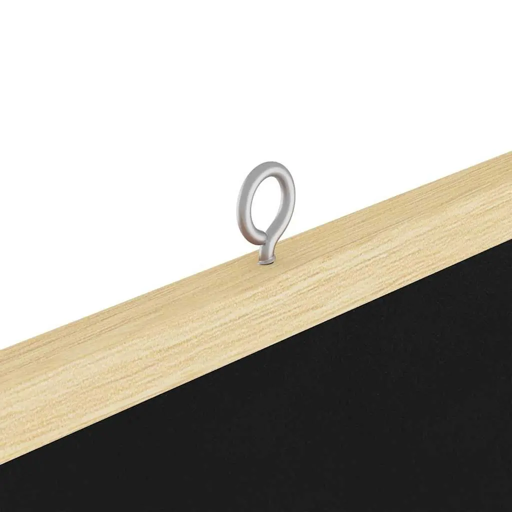 Bulletin Board Foldable Pine Wood 100x100cm Black